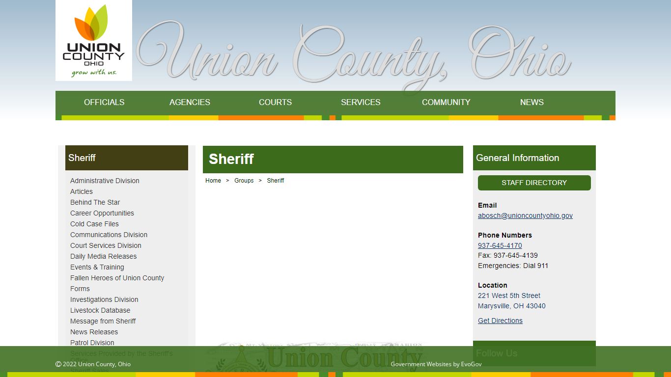 Union County, OhioSheriff
